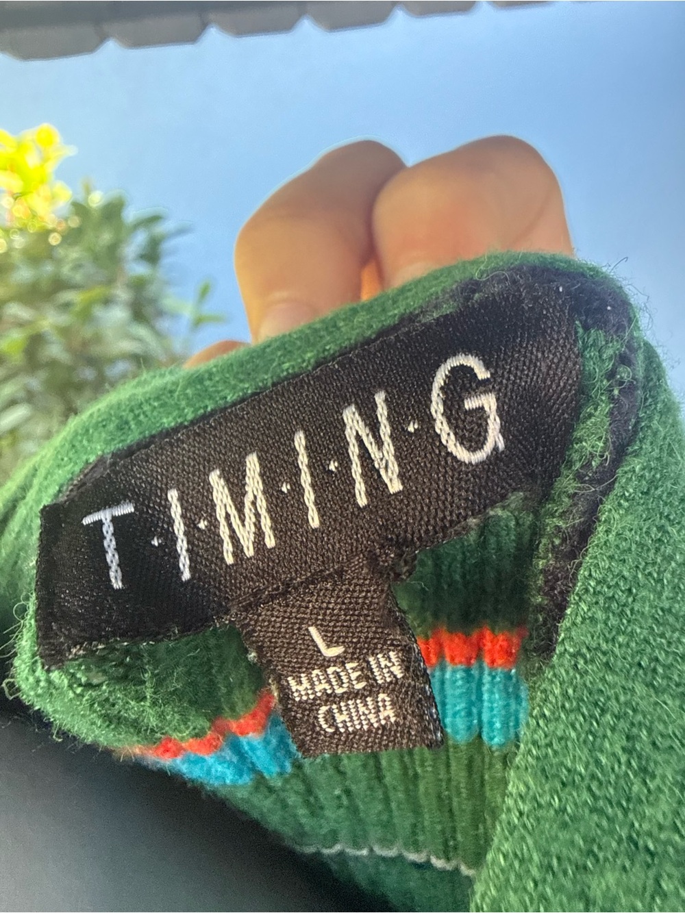 Timing Green Striped Cropped V-Neck Cardigan - Picture 6 of 6